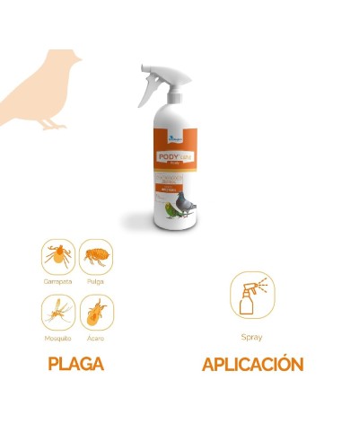 pody care ready insecticida aves spray 1l