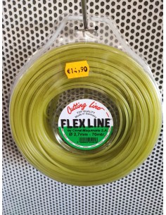 hilo nylon 70m 2,70mm flex line verde redondo