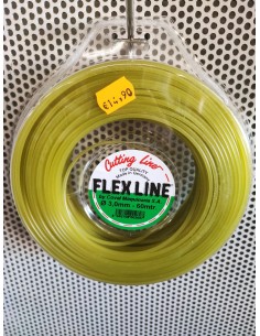 hilo nylon 60m 3,00mm  flex line verde redondo