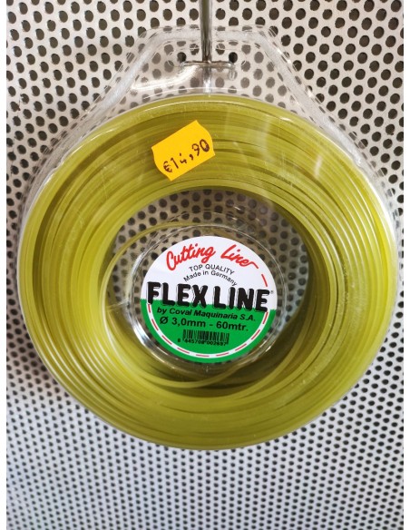 hilo nylon 60m 3,00mm  flex line verde redondo