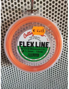 hilo nylon 15m 1,30mm flexine naranja redondo