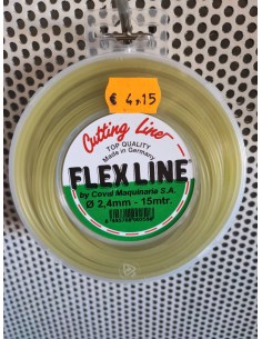 hilo nylon 15m 2,40mm flex line verde redondo