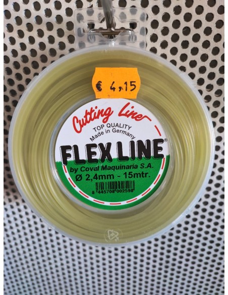 hilo nylon 15m 2,40mm flex line verde redondo