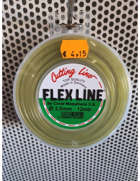 hilo nylon 12m 3,50mm flex line verde redondo