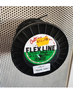 hilo silent 60m 3mm negro flex line redondo bobina