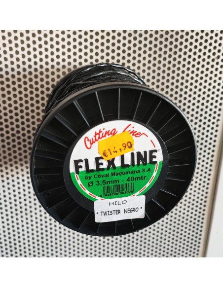 hilo silent 40m 3,5mm negro flex line redondo bobina