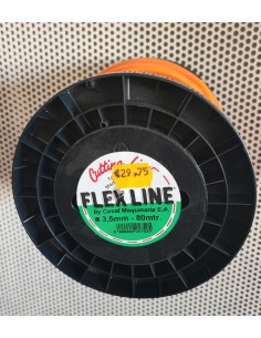 hilo nylon 80m 3,5mm cuadrado flex line naranja bobina