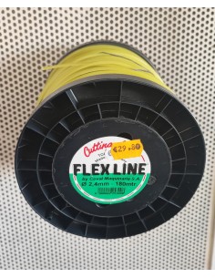 hilo nylon 180m 2.4mm flex line verde bobina redondo