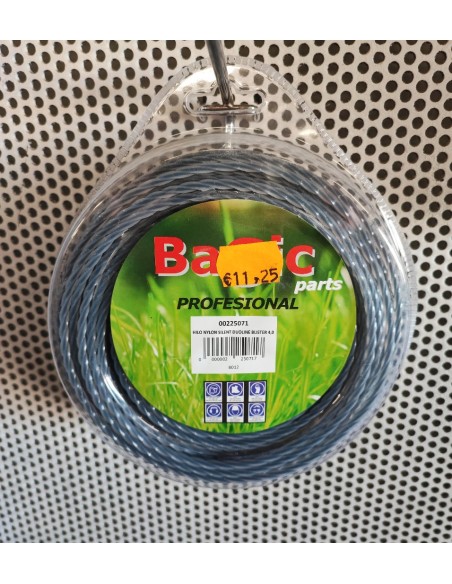 hilo nylon silent duoline blister 4mm x 30m gris trenzado
