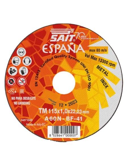disco corte planet-tm a60n 115x1x 22.2 esp. bf-41