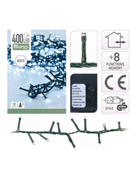 guirnalda "tipo espino" multifuncion 400led luz fr