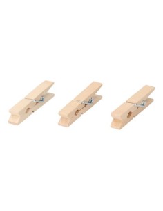pack 24 pinzas de madera 7cm edm