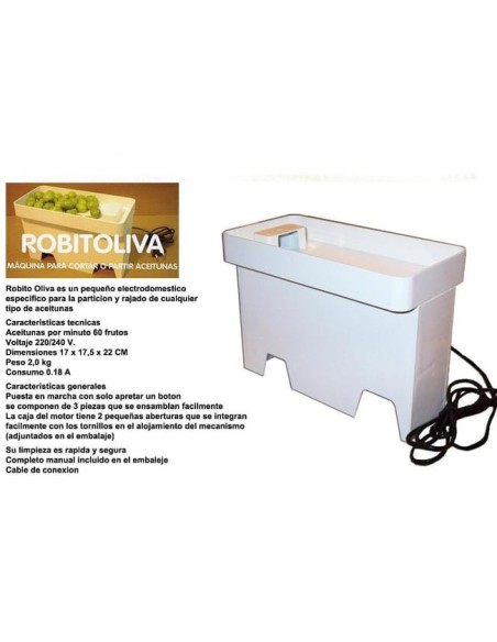 robito maquina robitoliva cortar/partir aceitunas