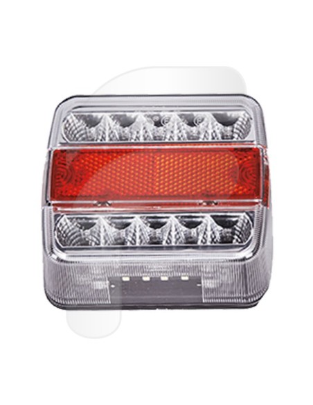 piloto multifuncion led 12v con luz matricula