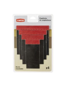 espatula carrocero inox. 4 piezas ratio