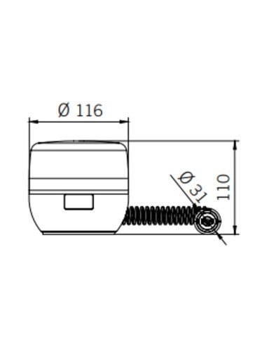 rotativo ambar led 12/24 iman