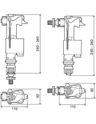 flotador ivc 100 dual lat/inf 3/8 laton