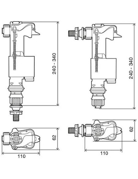 flotador ivc 100 dual lat/inf 3/8 laton