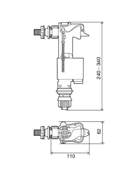 flotador ivc 100 dual lat/inf 3/8 laton