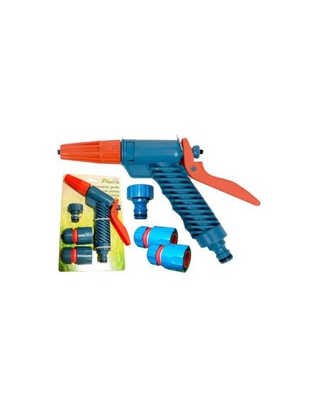 pluvia kit pistola+conexion+adaptador 1/2-3/4