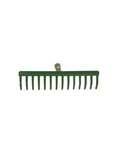 rastrillo jardin metal verde 14 puas sin mango
