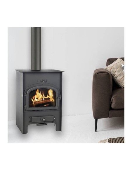 estufa leña hogar modelo oslo 400 theca