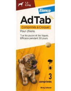 adtab 56mg 1 comprimido masticable perros ( 1,3-2,5kg)
