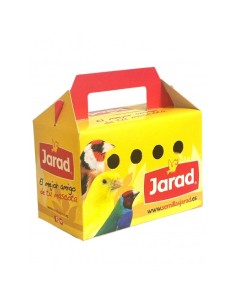 transportin de carton pequeña pajaros jarad