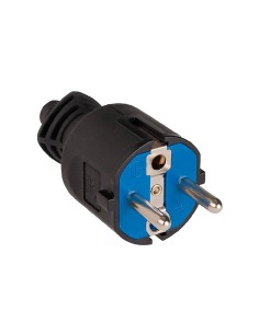 clavija 2p+t, 16a 250v pvc color negra. sujetacabl