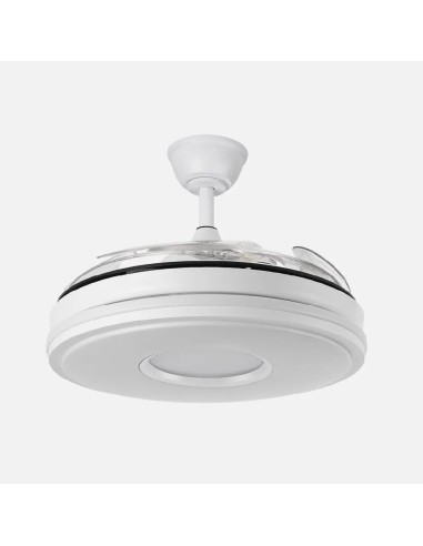 ventilador dani 59w 6980lm blanco 4 aspas 6 velocidades 107d