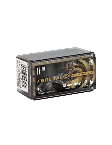 federal 17hmr 17gr hornady v-max "v-shok"