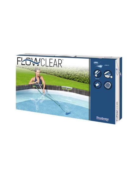 piscinas kit limpiafondos + recogehojas portatil