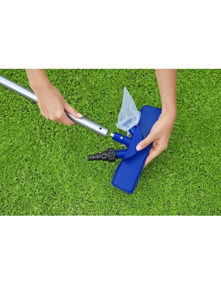 piscinas kit limpiafondos + recogehojas portatil