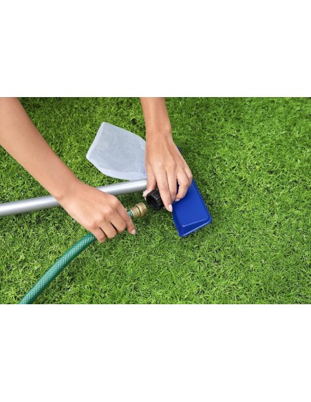 piscinas kit limpiafondos + recogehojas portatil