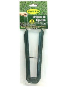 grapas metalicas (10 unid.) color verde 17x3.5 cm
