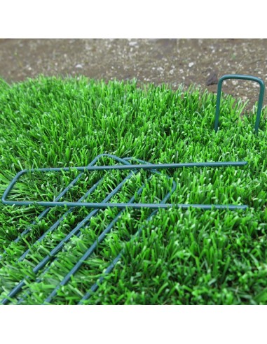 grapas metalicas (10 unid.) color verde 17x3.5 cm