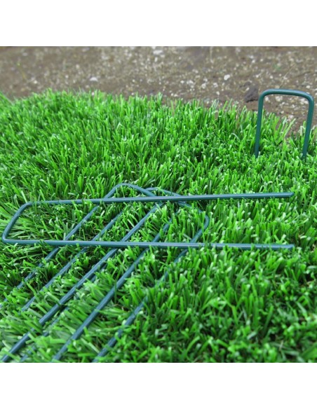 grapas metalicas (10 unid.) color verde 17x3.5 cm