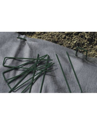 grapas metalicas (10 unid.) color verde 17x3.5 cm