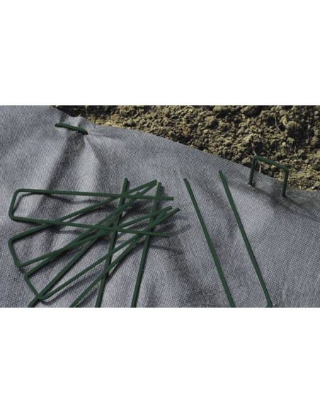 grapas metalicas (10 unid.) color verde 17x3.5 cm