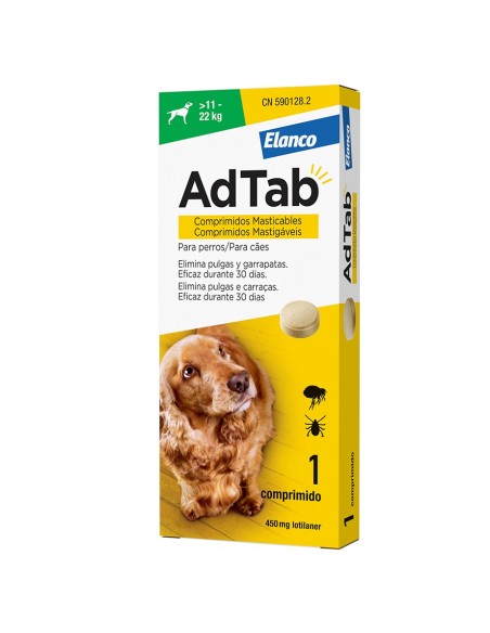 adtab 450mg 1 comprimido masticable perros (11kg-22kg)