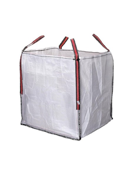 big bag saco de escombros 90x90x90cm blanco hasta 1000kg