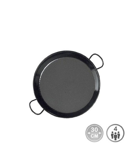 paellera tradicional de acero esmaltado ø30 cm (4 personas)