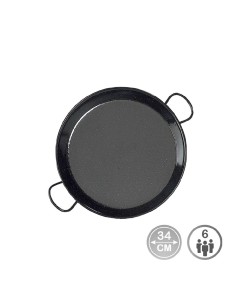 paellera tradicional de acero esmaltado ø34 cm (6 personas)