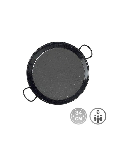 paellera tradicional de acero esmaltado ø34 cm (6 personas)