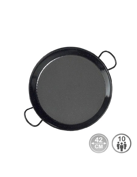 paellera tradicional de acero esmaltado ø42 cm (10 personas)
