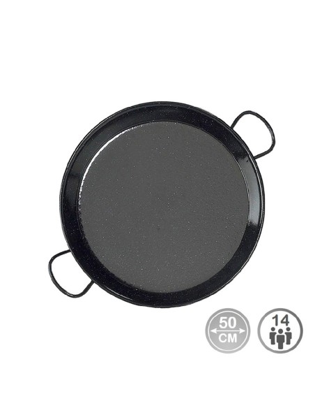 paellera tradicional de acero esmaltado ø50 cm (14 personas)