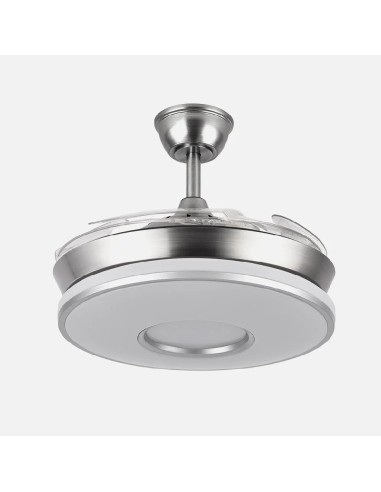 ventilador dc dani 59w 6980lm niquel 4 aspas 6 velocidades 91d