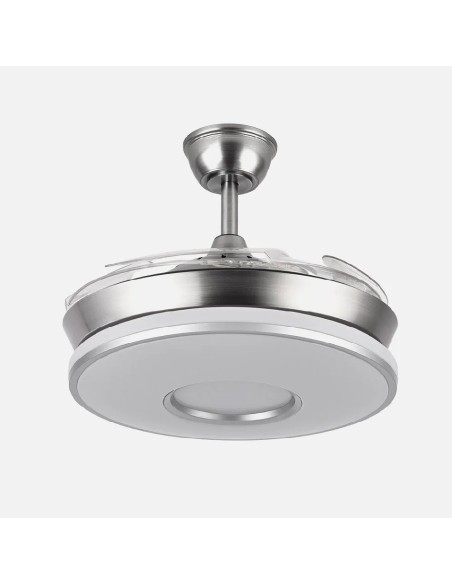 ventilador dc dani 59w 6980lm niquel 4 aspas 6 velocidades 91d