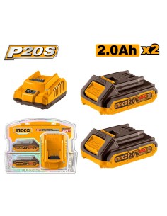 pack 2 baterias 20 v 2 ah + cargador 1027
