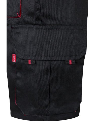 bermuda bicolor negro/rojo talla 44